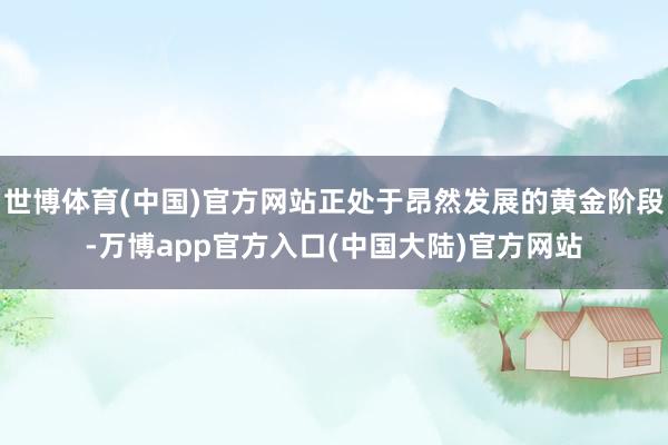 世博体育(中国)官方网站正处于昂然发展的黄金阶段-万博app官方入口(中国大陆)官方网站