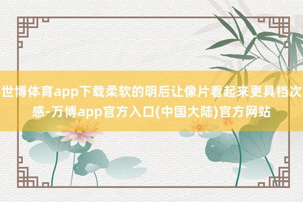 世博体育app下载柔软的明后让像片看起来更具档次感-万博app官方入口(中国大陆)官方网站