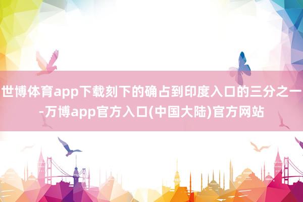 世博体育app下载刻下的确占到印度入口的三分之一-万博app官方入口(中国大陆)官方网站
